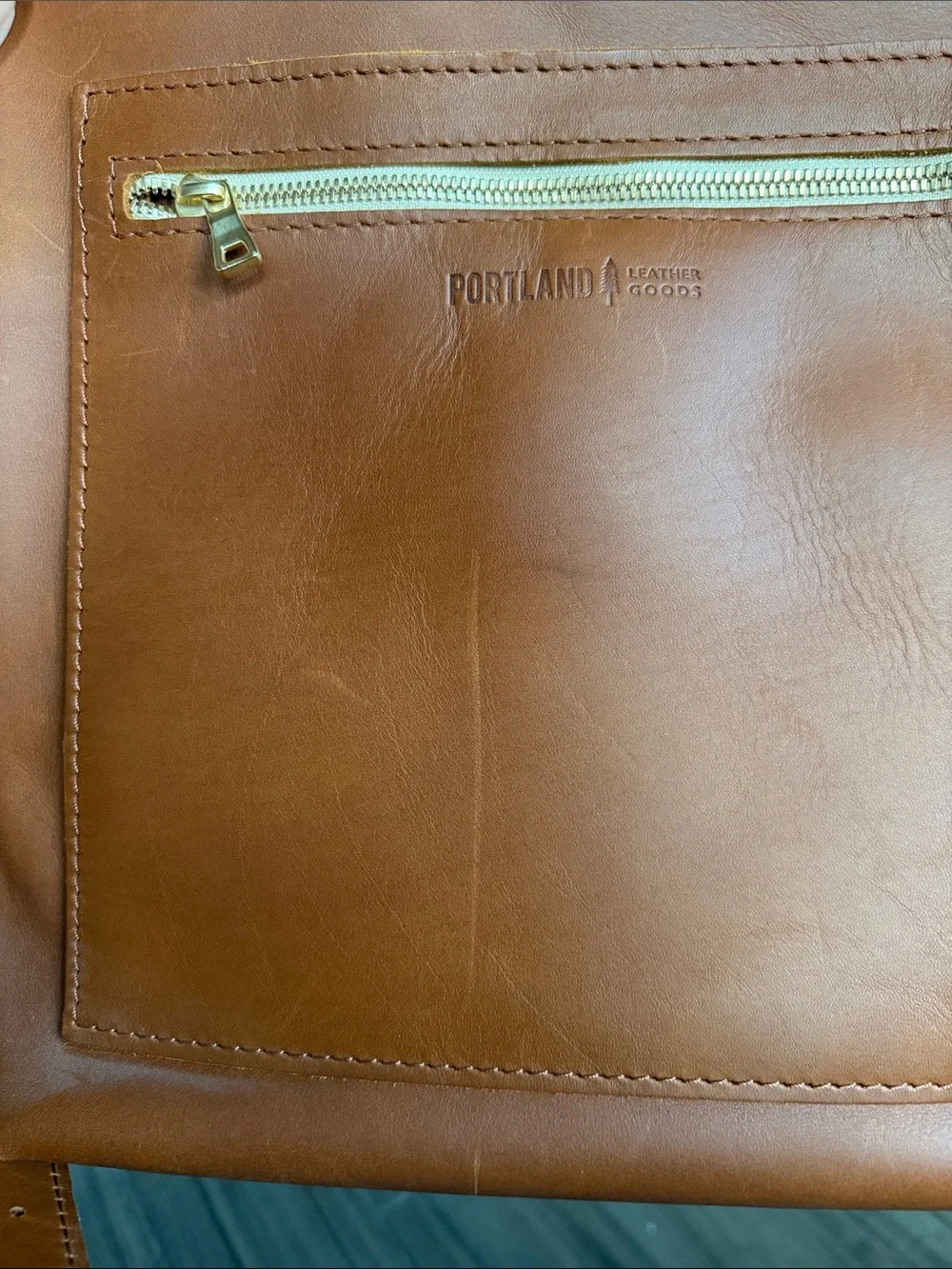 Leather backpack
